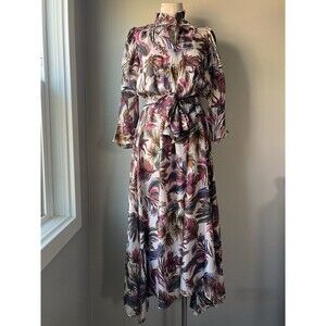 Chufy La Dolce Vita Silk Maxi Dress In Porto Print